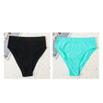 2Pcs/Set Seamless Panties High Waist Briefs Women High Leg Cut Panties Female Underpants Sexy Lingerie Solid Color Underwear S-L