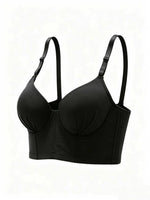 3/4 cup Coverage Adjustable Straps Daily Wear Lingerie Women Black Corset Bra Push Up Bralette Sexy Shapewear Bra B6036