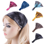 Elastic Tie Dye Cotton Headbands Turban Head Wrap for Women Girl Hair Bands Hair Bandage Beach Vintage Sports Headband