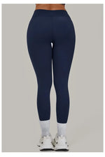Women High Waist Yoga Pants Leggings - Seamless Color Block Fast-Dry Breathable Gym Running Fitness Tights Butt Lifting Effect