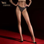Sexy Silk Horse Oil Stockings Thin Anti-Snag Glossy Pearl Pantyhose Solid Color Transparent Mesh Nightclub Wear Pantyhose 0RG0