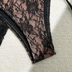 Sexy Lace Micro Mini String Halter Bikinis Sets 3pcs with Cover Skirt Black and Red 2 Color Swimwear Swimsuit Bathing Suit