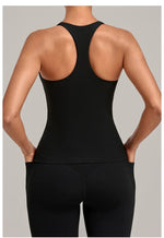 Women's Seamless Yoga Vest Sports Fitness Gym Beauty Back Top Nude Slim Fit Training Running Workout Vest