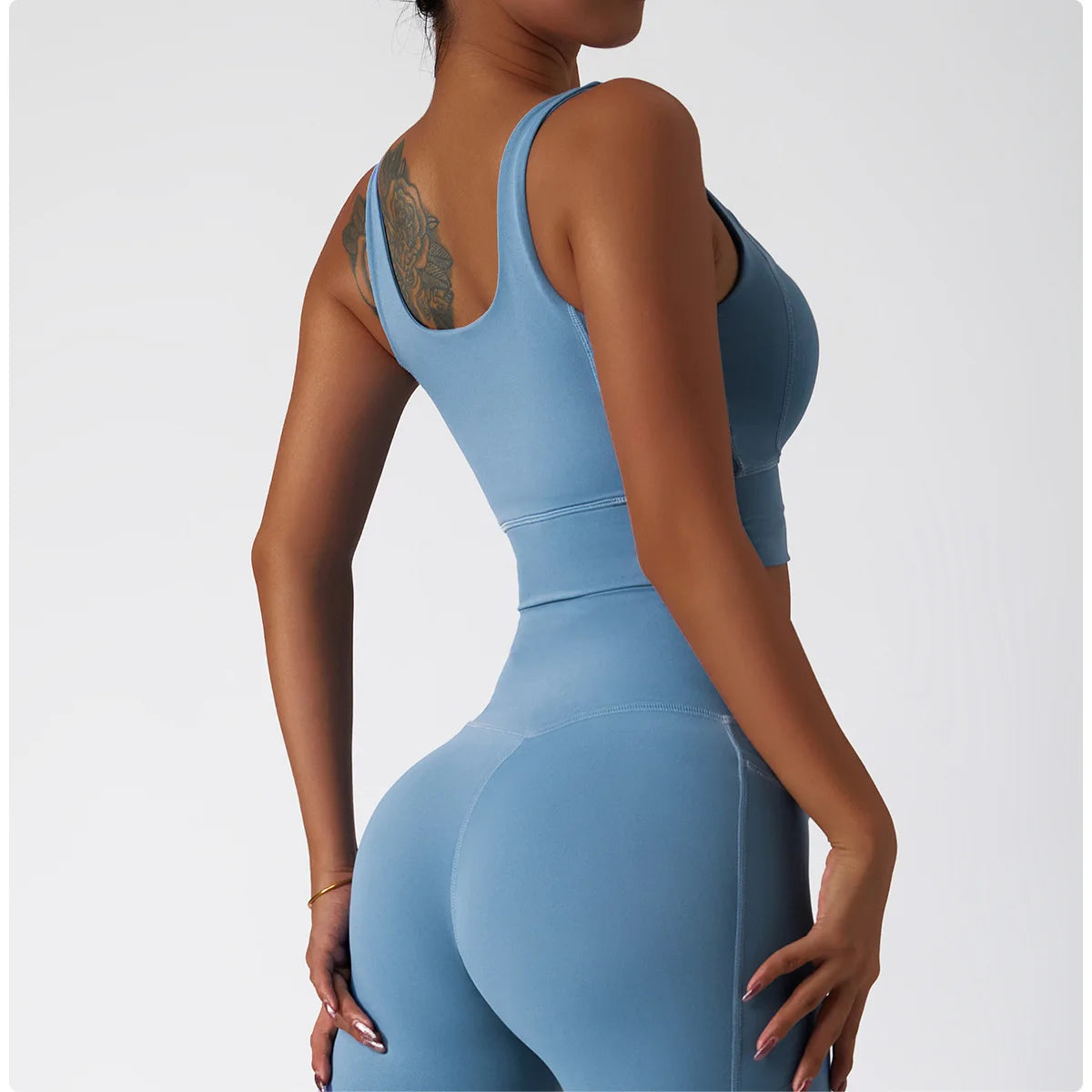 Comfort SkinFriendly Sports Bra With Chest Pad Tank Top Women Gym Fitness Running Yoga Bra Stretch Pull Up Vest Underwear Women