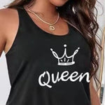 Plus Size Letter Printed Vest Nightgown