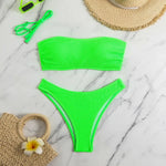 Neon Yellow Thong Bikinis 2026 Sexy Women Swimsuits Swimwear Female Bandeau Brazilian Bikini Set Bathing Suit Swimming Suits