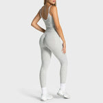 2Pcs Women Leopard Print Yoga Outfit Adjustable Strap Camisole Top High Waist Stretch Leggings Sports Pilates Workout Suit