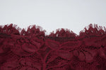 FDYOUI 2026 Spring Summer Wine Red Lace T-shirts for Women Slash Neck Slim Crop Tops Sexy Elegant See-through Short Tee Shirt