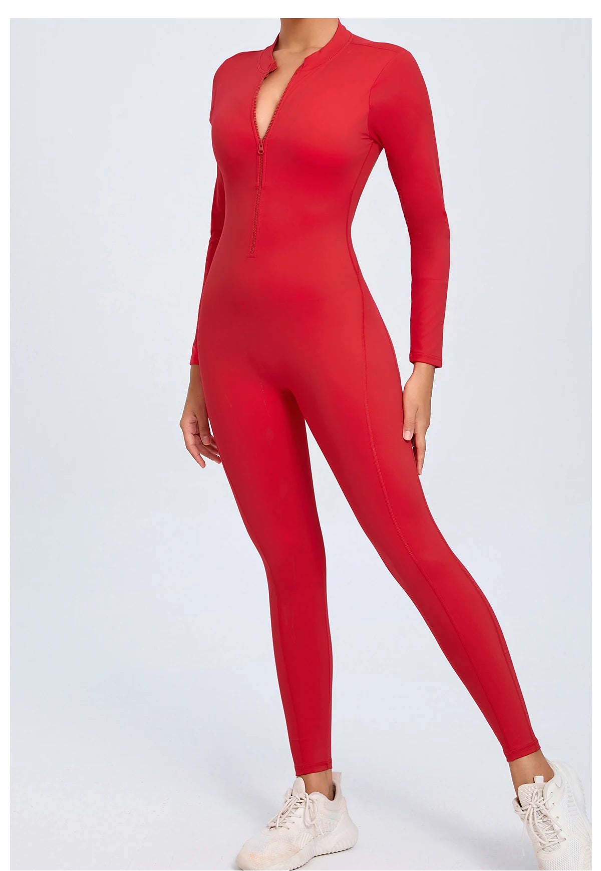 Women Sportwear Yoga Jumpsuit Zip Long Sleeve Back Open Outfit Fitness Tracksuit Tight One-piece Gym Overalls Sports Bodysuit