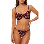 Special anniversary embroidery lingerie set - Sophisticated style, atmosphere-enhancing French vintage mesh bra ZA824031
