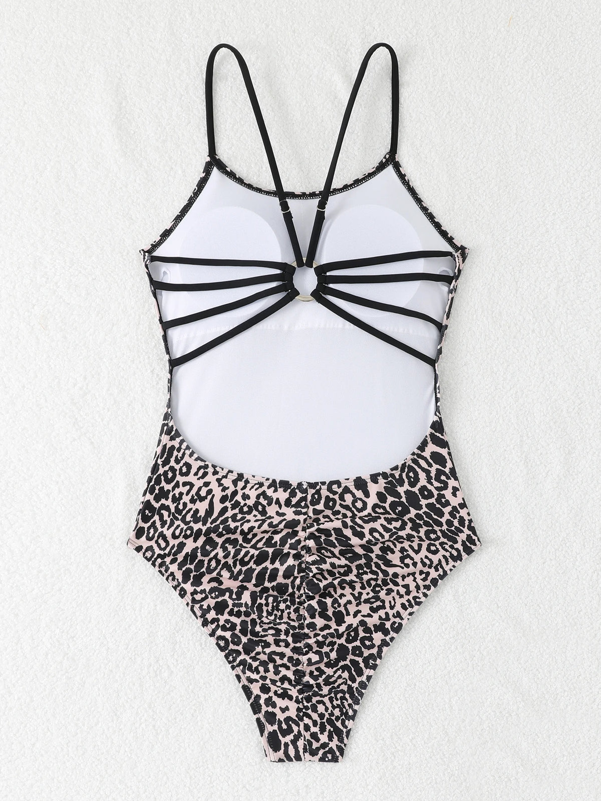 2026 Leopard Swimsuit One Piece String Backless Monokini Swimwear Women Sexy Bathers Bathing Swimming Swim Suit Female Beachwear