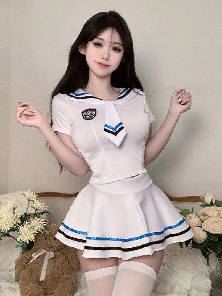Sexy Lingerie Japanese Kimono Seductive Topless Print Women's Pajama Set Uniform Temptation Sleepwear Traditional Dress Robe