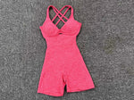 Adjustable double straps Open backV shape back design Scrunch butt No front seam Flatlock InseamRemovable pads BODYSUIT