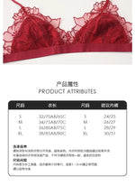 MOYISU Pure Desire Victoria French Lace Embroidered Lingerie Women's Thin Cup Triangle Cup Bra Set Comfortable No Underwire