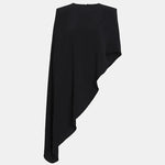 Trendix White Asymmetrical Cover Up For Women Fashion Ruffle Hem Loose Short Sleeve Shirts Casual Elegant Commuting Pullover Top