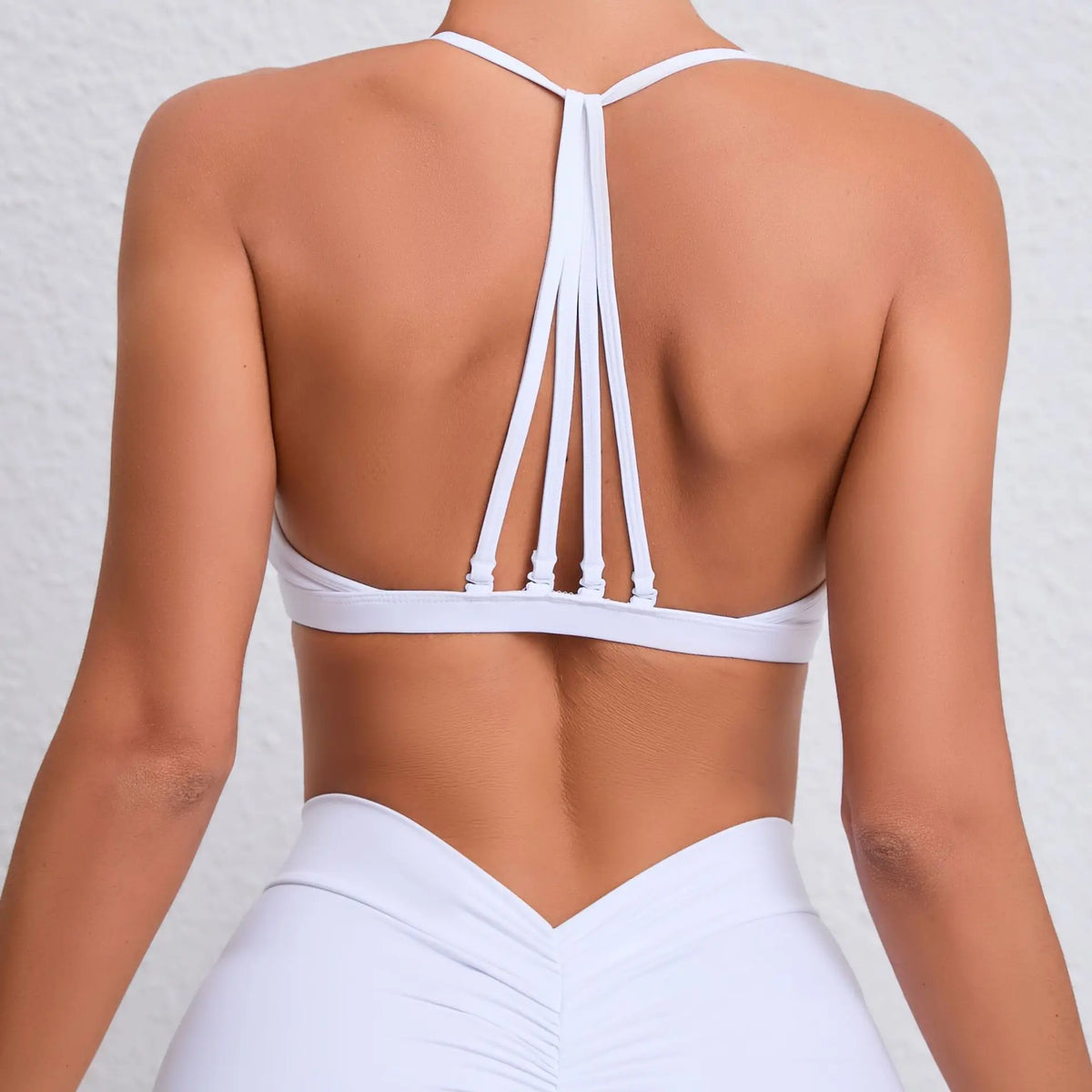 Women's Detachable Strap Yoga Bra Top Seamless Racerback Sweat-Wicking High Support for Yoga Running & Low Impact Workouts