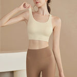 Women's Shock-Absorbing Yoga Sports Bra Summer Fitness Gathered Breasts Accessory Breathable Comfortable Yoga Sports Bra