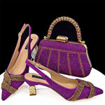 Doershow Lastest Italian Design Fashion Style Ladies Shoes with Matching Bag Set 2024 Nigerian Shoes and Bag Set HAS1-5