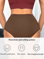 S-XXL Seamless Women Panties Daily High Waisted Soft Underwear Female Solid Color Briefs Ladies Intimate Wear