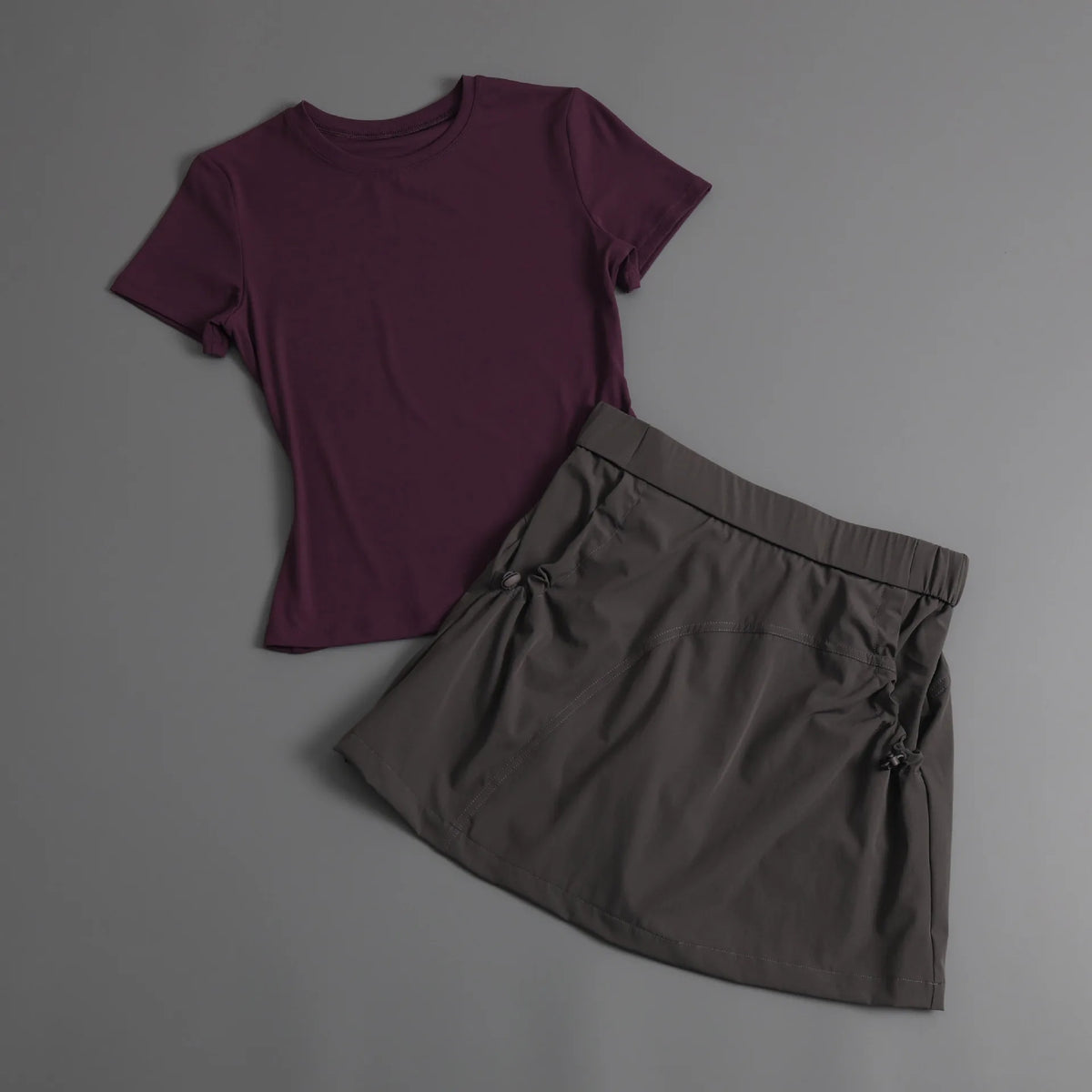 Summer Casual Yoga Sets Women Short Sleeve Loose T-shirt Sportwear High Waist Pocket Sports Short Skirt Fitness Running Wear