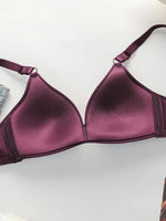 (3/4) Cup sizeUltra Thin Sexy Ice Silk Wireless Bra For Women Sexy Gather Underwear Push Up Simple Lingerie J8826