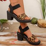 2026 Women High Heel Sandals Platform Comfortable Chunky Sandals Summer High Heel Slippers Woman Plus Size Outdoor Shoes Women