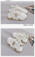 Women Platform Sneakers Autumn Trend Casual Flats Female Fashion Lace Up Thick Soled Comfortable Increase Vulcanized Shoes2024