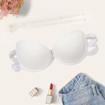 BEAUWEAR Push Up Bras for Women Half Cup Bra With Transparent Straps Strapless Party Bra 70B 75B 80B 85B 90B