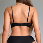 Women's Plunge Push up Bralette Underwire Comfortable Sexy Lingerie Gathered T-Shirt Bra Solid Style for Supportive Fit Bra