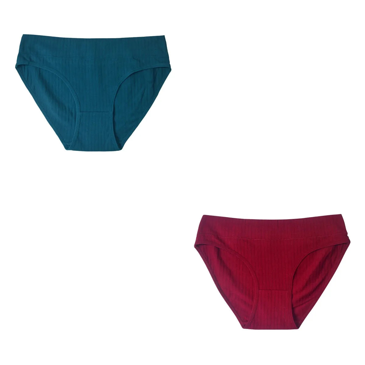 2Pcs/Set Cotton Panties Women Low Rise Underwear Solid Color Comfort Breathable Briefs Sexy Lingerire M-XL Seamless Intimates