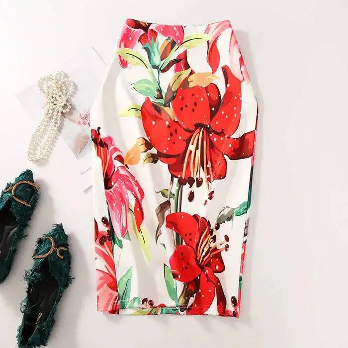 Spring Summer Women Y2K High Waist Midi Pencil Chiffon Skirts Slim Bodycon Vintage Hip Raise Korean Fashion Clothes UOV5