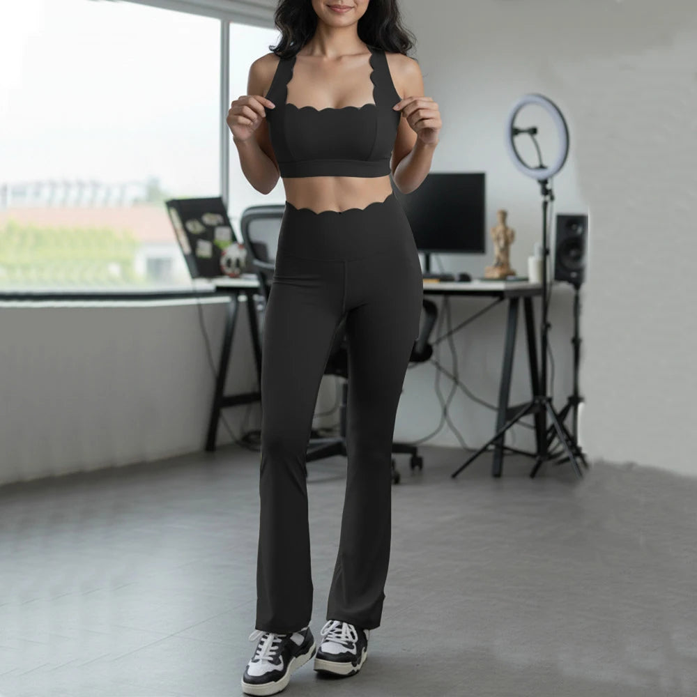 2PCS Pad Women Gym Fitness Yoga Set Squat Proof Fit Legging Running Shorts Sportswear Active Wear Workout Legging Clothes XP292