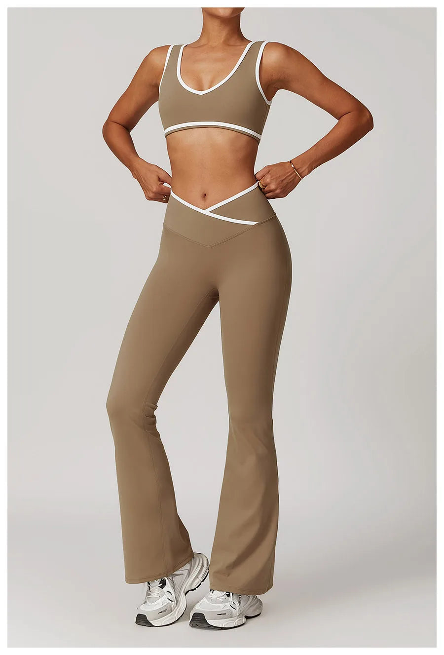Yoga Set2 Pieces Workout Outfits Fitness Sportswear Gym Tracksuit High Waist Leggings Sports Bra Athletic Wear Women Clothes
