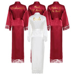 Women Long robe Satin Robe Bridal Robe Bridesmaid Robes Lace Robe Wedding Robe Sleepwear Bathrobe Dressing Long Gowns