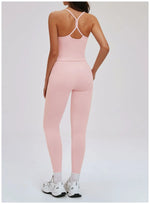 Yoga Short Sets Women Shockproof Slim Back Cross Sports Vest High Waist Leggings Fitness Suit Outdoor Gym Running Set Tracksuit