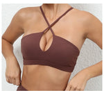 Women's Yoga Bra - Running Cross Back Breathable Naked Feel Sports Fitness Brafor Yoga Running Gym Top