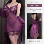 Nightgown Mesh Lace Sexy Sling Pajamas Backless Dress Women New in Dresses Ladies Pyjamas Korean Popular Clothes Women's Cute