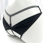 Rhinestones Girls Sexy G String Panties Women Underwear Briefs Hollow Out Thong Transparent Lingerie Intimates
