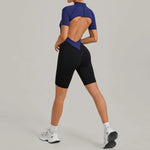 Women's Seamless Yoga Jumpsuit Sports Workout Running Hip-lifting Slim Fit Shorts One-Piece Training Fitness Gym Bodysuit