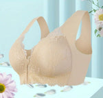 5 Pack Sexy Deep V Wireless Push-Up Lace Bras Front Closure Everyday Lingerie with Non-Removable Padding T-shirt Bras