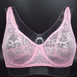 Plus Size Bras For Womens Underwear Underwired Lace Hollow Out Bra Embroidery Sexy Lingerie Brassiere BH Tops 5 Colors