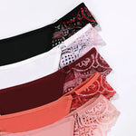 5pcs/Set Low Waist Multi-color Sexy Lace Women's Panties Floral Elegant Sexy Lingerie Breathable Comfort Lady Briefs Underwear