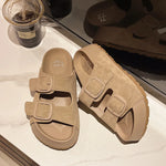 Women Leisure Slippers Retro Trend With Buckles Female Summer Casual Shoes Comfortable Beach Slides Girls Platform Sandals