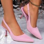 Plus-size High Heels Women's Pointed Thin Heels Back Lift Sandals Fashion Temperament Women's Shoes Red High Heels