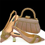 Doershow Lastest Italian Design Fashion Style Ladies Shoes with Matching Bag Set 2024 Nigerian Shoes and Bag Set HAS1-5