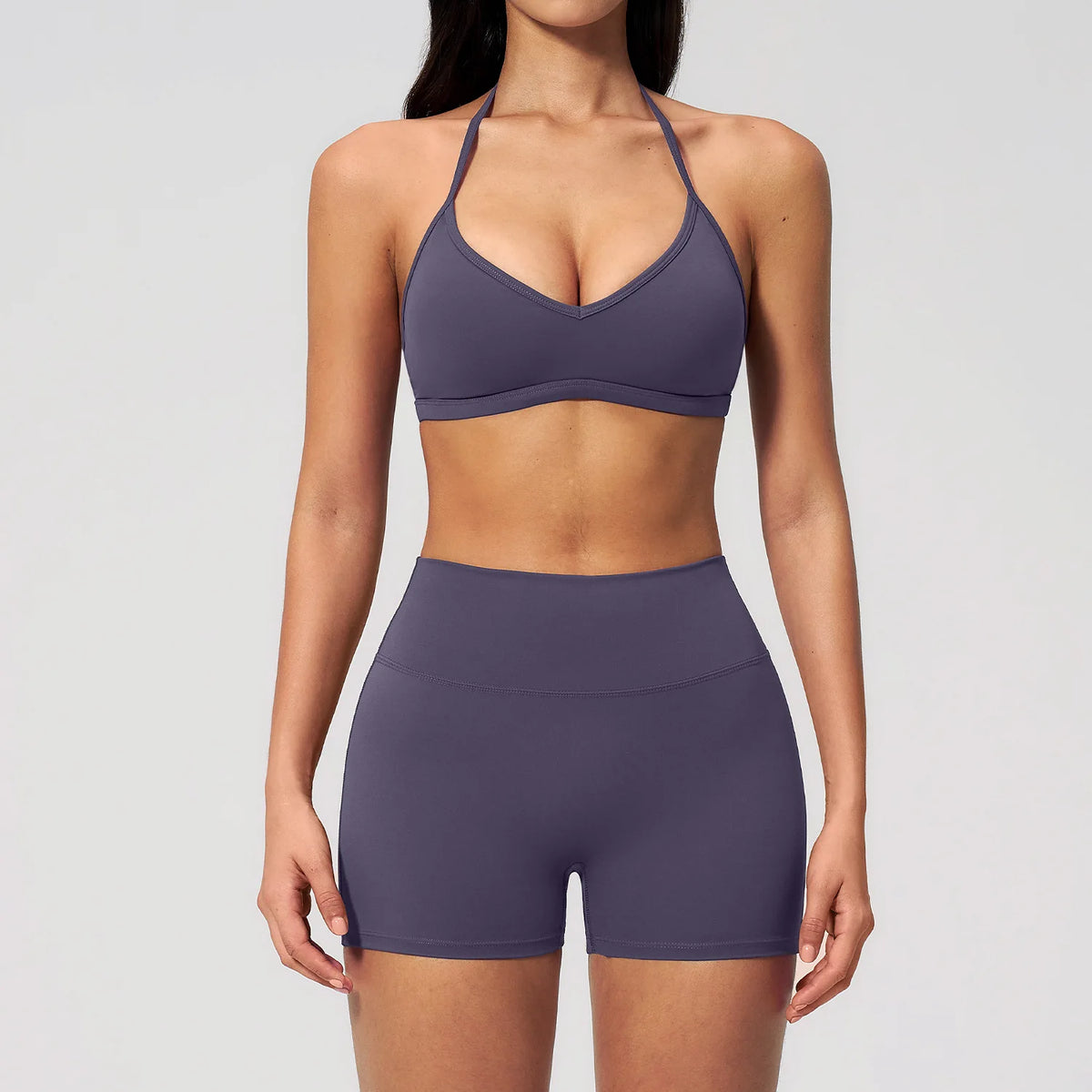 New Tight Yoga Set Women Breathable Quick Drying Sports Bra High Waist Shorts Fitness Suit Outwear Leisure Workout Gym Tracksuit