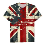 Women's British Flag Print T-Shirt Casual Round Neck Short Sleeve T Shirts Uk United Kingdom Women Vintage Tees Tops Clothing