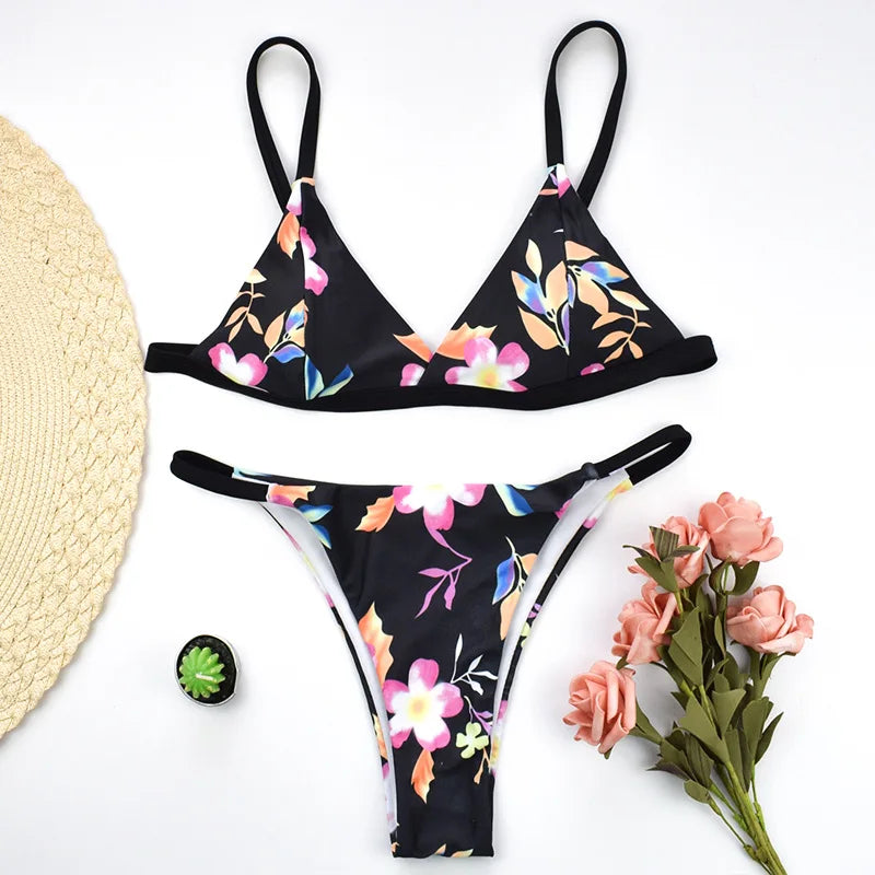 New Micro Bikinis Push Up Women Swimsuits Sexy Swimwear Brazilian Bikini Set Halter Biquini Patchwork Swimsuit Summer Beachwear