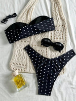 XS - L Polka Dot Bandeau Bikini Women Swimsuit Female Swimwear Two-pieces Bikini Set Brazilian High Cut Bathing Suit Swim Lady