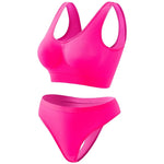 Seamless Bra Set Women Wireless Tanks Bra FemaleLow Rise Thongs Panties Sexy Lingerie Set Comfy Underwear Intimates S-5XL